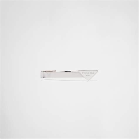 tie clip prada|White Sterling Sliver Tie Clip .